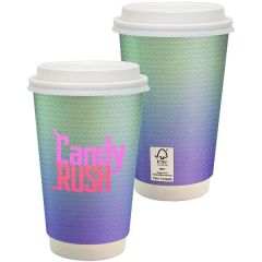 16 Oz. Full Color Paper Cup With Lid