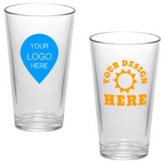 Custom Pint Glasses—One Color Special - Let It Ride Design