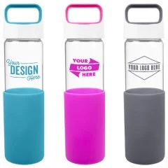 Custom Branded 20 oz Tioga Glass Water Bottle - Drive Merchandise