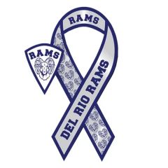 3.5 Inch  X 8 Inch  Awareness Ribbon Shape Vehicle Magnet With Cutout