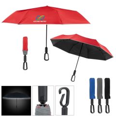 46 Inch  Arc Reflective Umbrella With Carabiner Handle