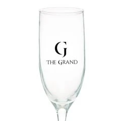 Logo Stainless Steel Champagne Flutes (14 Oz.)