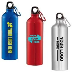 22 Oz. Aluminum Sports Water Bottle w/ Carabiner - AT603 - IdeaStage  Promotional Products