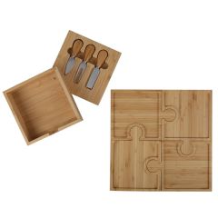 Bamboo 6-In1 Puzzle Cheese Board Set