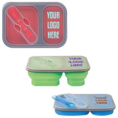 Advertising Silicone Collapse-It Lunch Containers