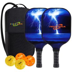 Comfort Grip Pickleball Paddles Set With Table Tennis Bag