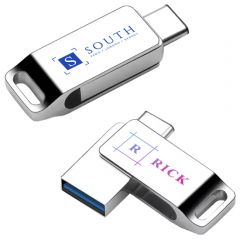 Dual USB-C USB-A Swivel Flash Drive 3.0 Model