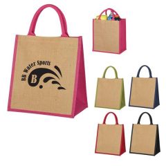Large Burlap Shopping Tote Bags - Customized Logo Jute Tote Bags - TJ8
