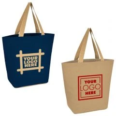 Large Burlap Shopping Tote Bags - Customized Logo Jute Tote Bags - TJ8
