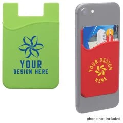 Your Company Logo Silicone Phone Wallet 100 Pcs - Custom Rubber Card Holder for Phone