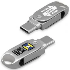 Louisiana Tech University (Tokyodachi) Keychain USB 2.0 Flash Drive, C