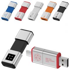 Retractable Duo USB-C USB-A Flash Drive