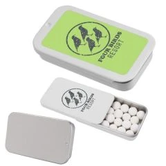 Promotional Mini Metal Slider Mint Tins with Printed Logo