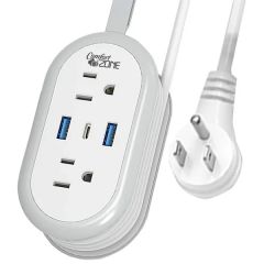 Small Travel Power Strip With 4ft Extension Cord