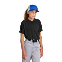 Sport-Tek Youth Posicharge Competitor 2-Button Henley