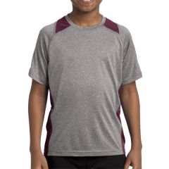 Sport-Tek Youth's Colorblocked Heather T-Shirt