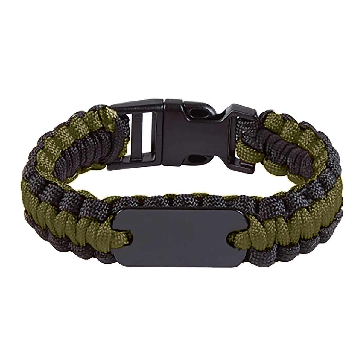 Customized Paracord Bracelet With Metal Plate with Your Logo 101762