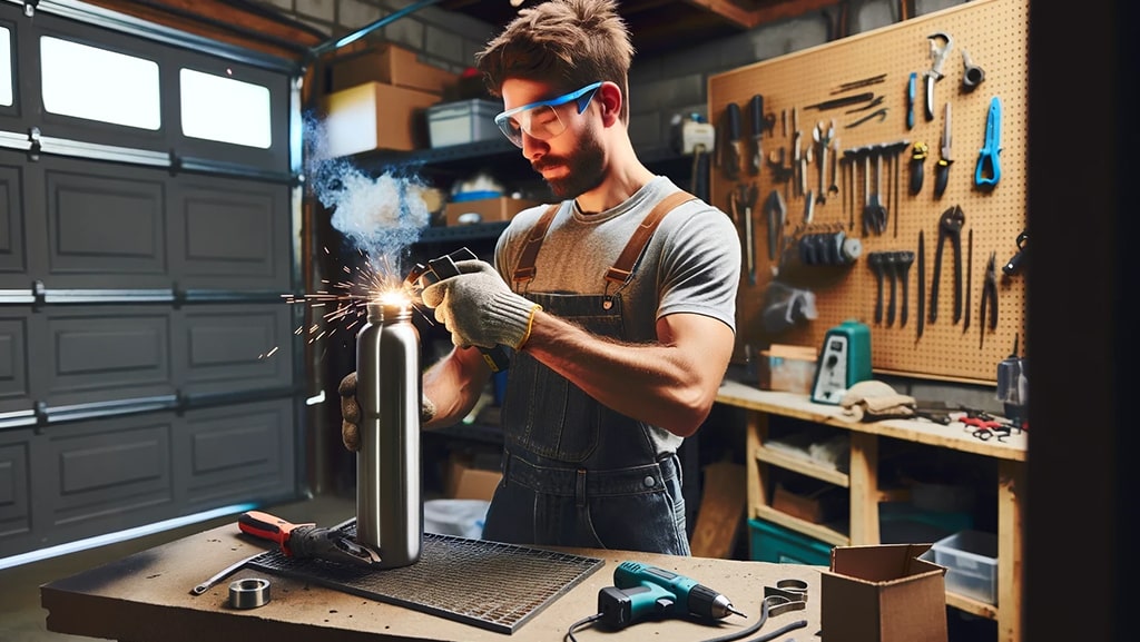 welding the bottles