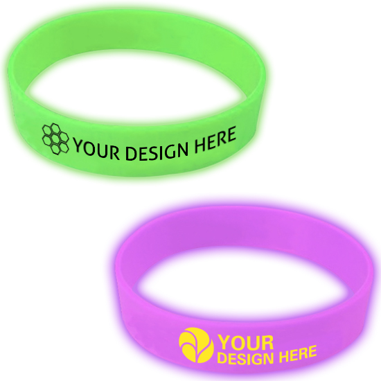 embossed glow in the dark silicone wristbands 118660 1 4611